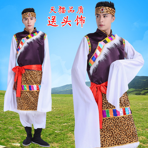 新款西藏民族舞蹈服装男装表演