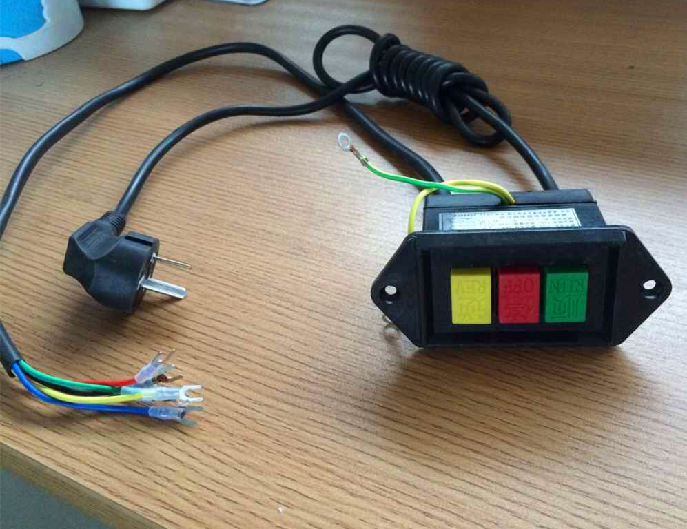 机械带线倒顺开关 倒顺按钮式顺逆开关 220v顺逆停小
