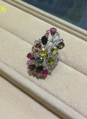 吊坠碧玺耳钉925银戒指特价清货