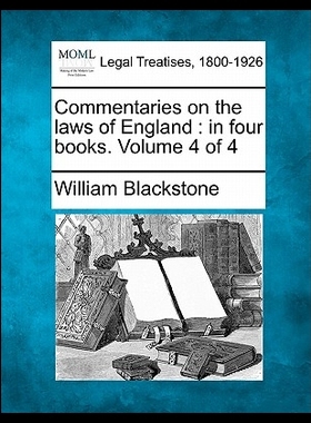 【预售】Commentaries on the Laws of England: I