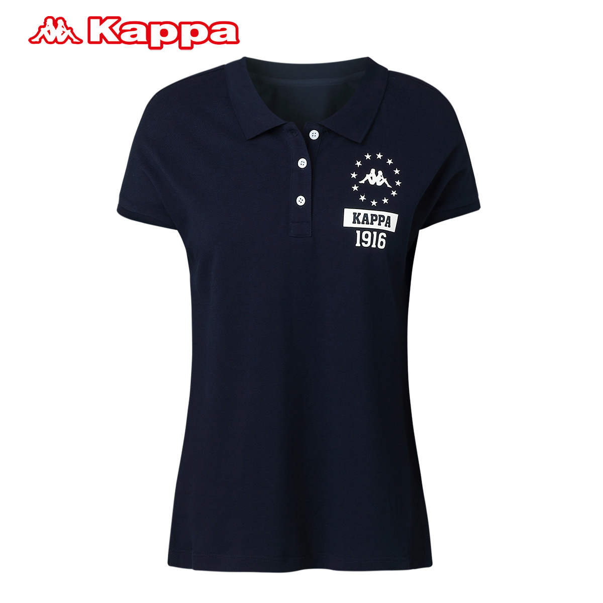 Polo sport femme KAPPA K0622PD06 en coton - Ref 561809 Image 1