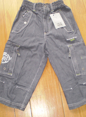 正品*BLUE CROSS米色和灰色二侧贴袋中裤140/150/160-R