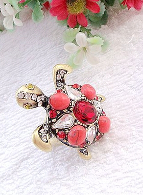 饰品水晶幸运戒指欧美