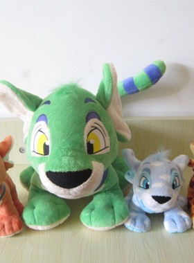 （现货+包邮）neopets尼奥宠物酷爪虎毛绒玩具公仔