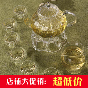耐热玻璃茶具套装整套茶具红茶花茶壶南瓜壶条纹水晶茶壶花草茶具