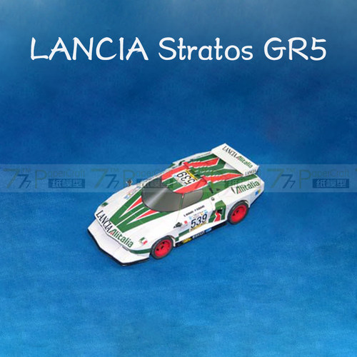 ]蓝旗亚拉力赛车纸模型