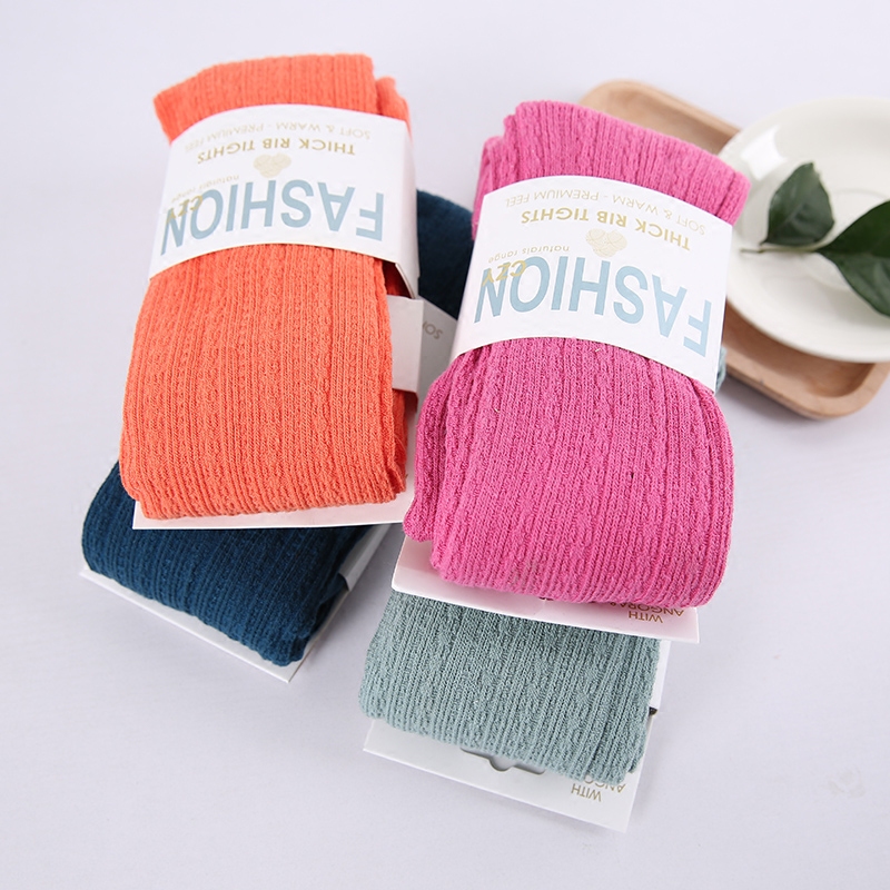 针织棉麻花竖条纹毛线踩脚袜