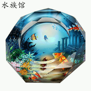 时尚 水晶烟灰缸 创意礼品特大号精品欧式 烟灰缸 个性家居