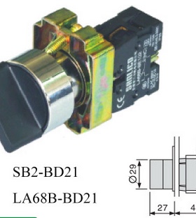 SB2(LA68B-B XB2)-BD21 金属选择按钮开关