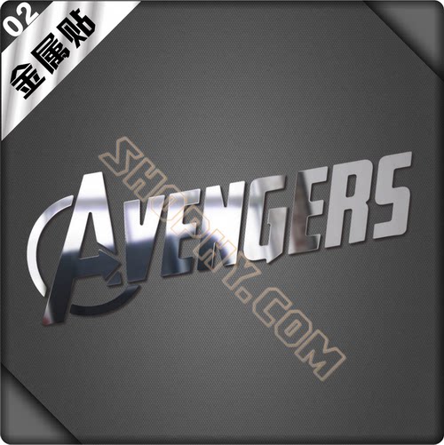 神盾局漫威复仇者美国队长钢铁侠金属贴纸动漫周边手机自行车02