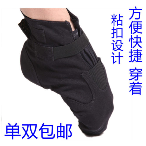 红舞鞋魔术扣帆布高帮广场舞
