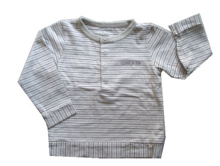 150 ISM灰色条纹前开套头长袖 日单COMME