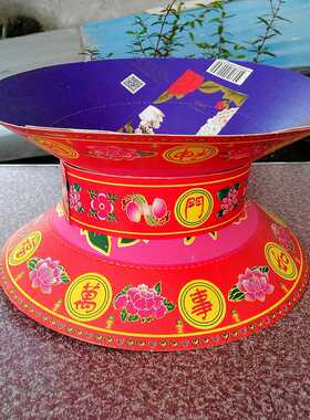 潮汕花蓝底座菠萝纸板拜神用品