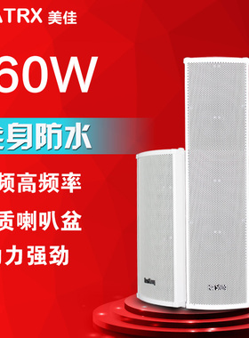 60W室外音柱 防水音柱 校园广播音箱 操场室外音响 背景音乐系统