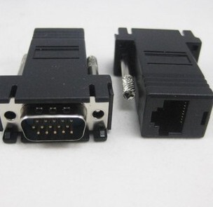 工厂店RJ45转串口 并口 VGA电脑转接头网口转DB9 DB25VGA公母