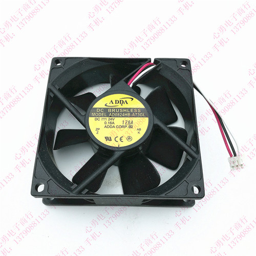 全新原装ADDA AD0824HB-A73GL 8025 24V 0.16A 3线工控机散热风扇