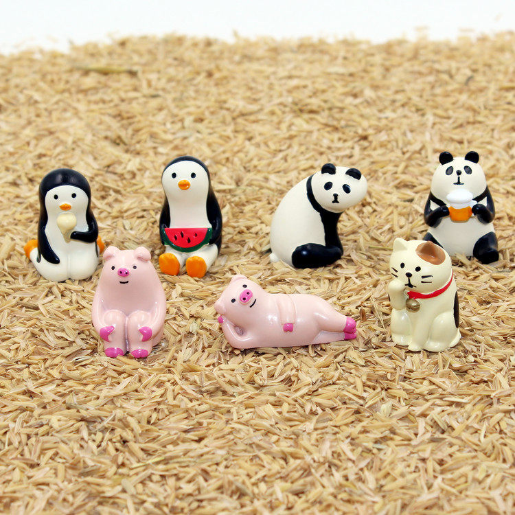 日本企鹅微景观隔板摆件