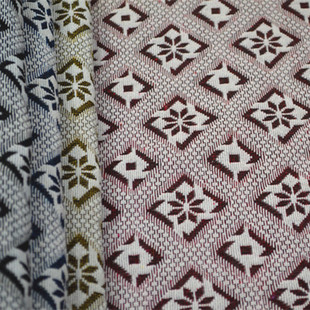 加厚车套车垫布涤棉亚麻风提花沙发巾布料椅套校车客车座套布耐磨