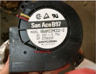 SANYO 9CM 9733 12V0.75A 9BAM12MCD2-2双滚珠4线PWM调速涡轮风扇