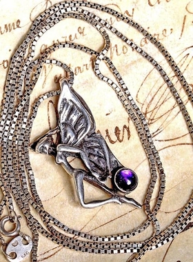 庭院唯美风纯银项链吊坠