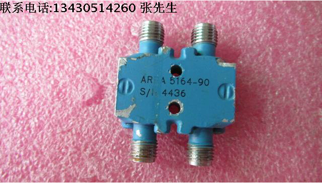 ARRA 5164-90 4-8GHz SMA RF 90度耦合电桥 90度功分器 3dB电桥 定向耦合器 型号：5164-90 工作频率： 4-8GHz 插入损耗(MAX)：0.8dB 最大平均功率：50瓦 耦合度：3dB 接头： SMA母