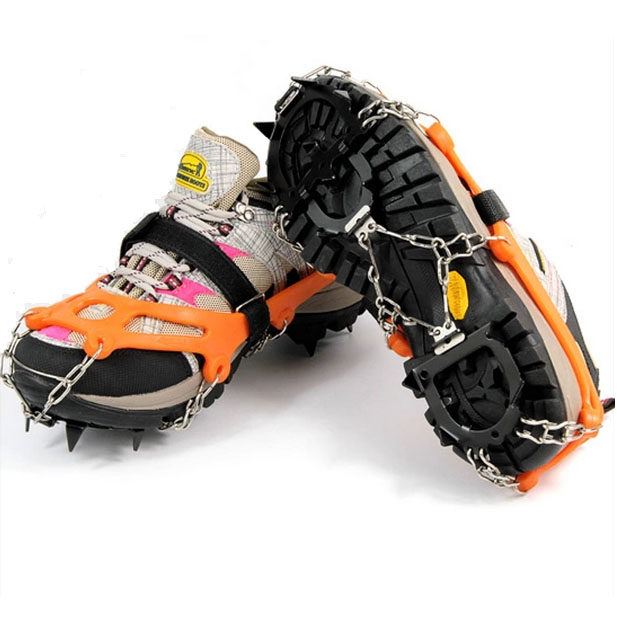 户外冰爪登山钉鞋简易雪地防滑鞋钉不锈钢防滑链 登山装备