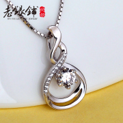 Shop old silver necklace 925 Silver zircon women simple clavicle chain jewelry fashion silver jewelry gift for girlfriend