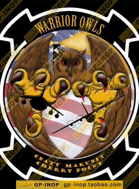 海军陆战队Warrior Owls猫头鹰徽章徽章形个性潮贴汽车贴行李箱贴