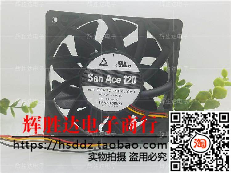 原装Sanyo/三洋 9GV1248P4J041 48V 0.5A 12CM 四线 工控机风扇