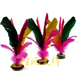 直销比赛毽子 花毽毽球 好踢 毽子 花毽 耐踢 大花毽 鹅毛毽