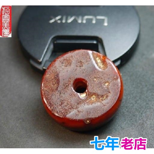 天然琥珀波兰古董深咖啡老蜜蜡算盘珠饼珠散珠特价配件证书2