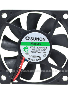 KDE1206PFV3原装建准SUNON 6010 0.6W 6厘米 超薄磁悬浮静音风扇