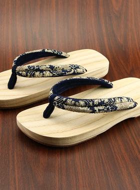 日本式木屐男女情侣款木屐人字木拖鞋男夏季防滑木鞋cosplay木屐