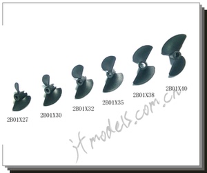 电动遥控船用 两叶尼龙桨 27/30/32/35/38/40MM JF-2B01