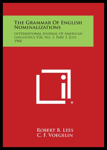 【预售】The Grammar of English Nominalizations: Internati