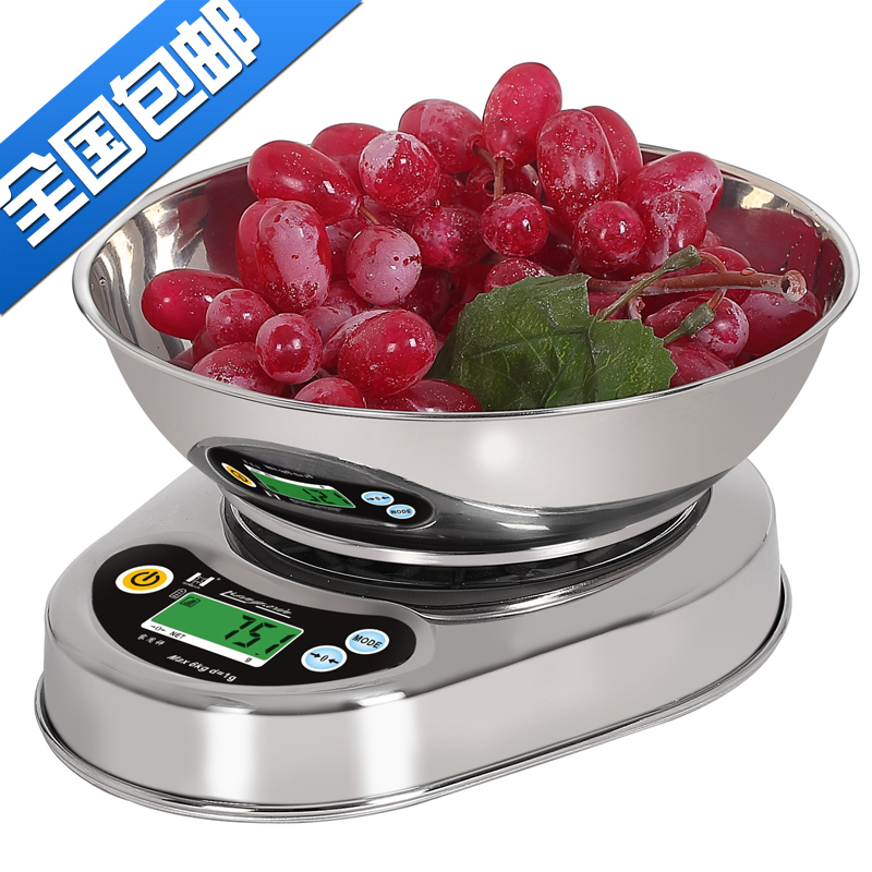 包邮全不锈钢厨房电子秤家用食物称 0.1g蛋糕烘焙克重秤1g电子磅