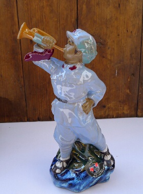 景德镇红军手工老兵摆件雕塑瓷