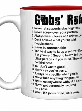 美国海军罪案调查处吉布斯规则陶瓷咖啡马克杯子NCIS水杯生日礼物