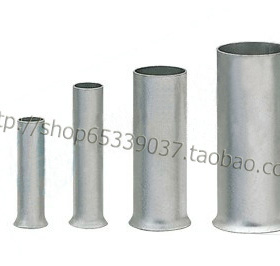 优质紫铜管形裸端子EN1006空心铜管1.0平方 欧式接线端子 1000只