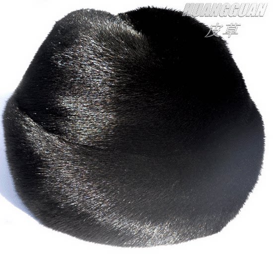 进口水貂帽男中老年貂皮帽貂毛帽真皮保暖水貂皮草帽户外冬季棉帽