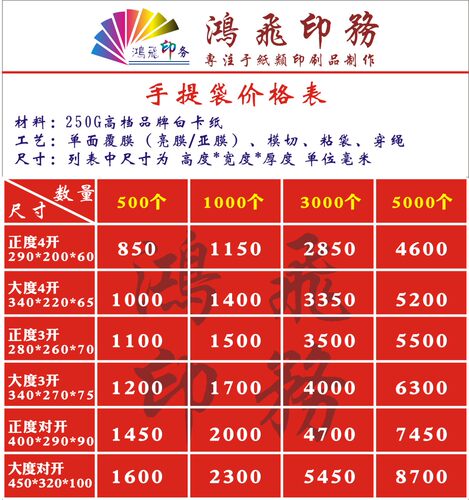 250G白卡/手提袋/腹膜/定制印刷/设计制作/手提袋印刷/手提袋制作