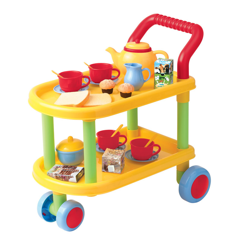 幼儿园早教  茶点推车3128 儿童过家家玩具 幼儿园过家家餐点玩具