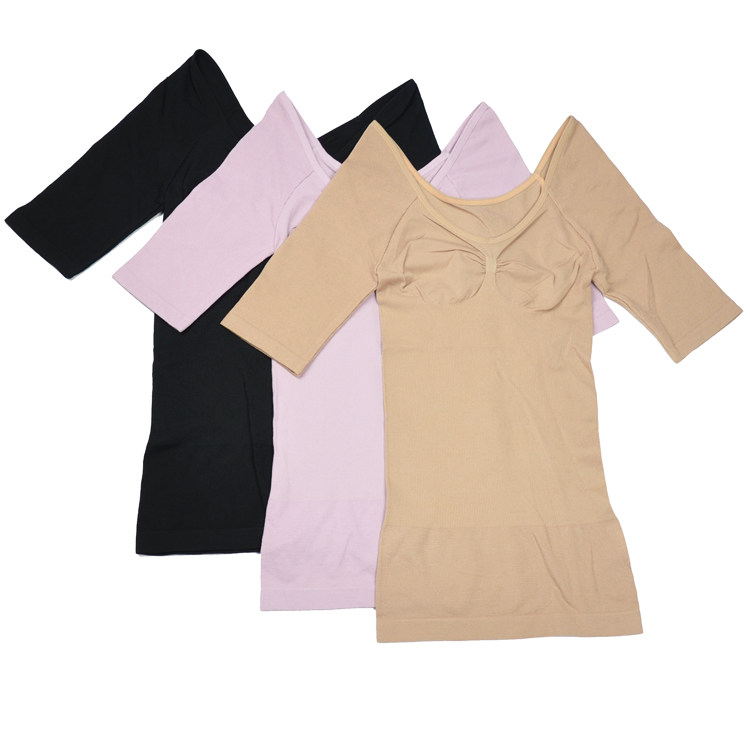 无缝塑身美体内衣日单女半袖纯色