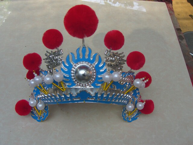 戏曲兵盔头 舞台演出花木兰 古装盔头武生列子 京剧兵帽子蛾子