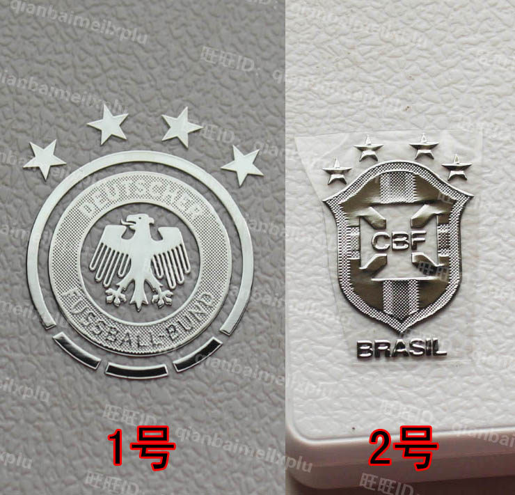 足球纪念品德国队 巴西队 手机金属贴 电脑金属贴纸 手机装饰贴