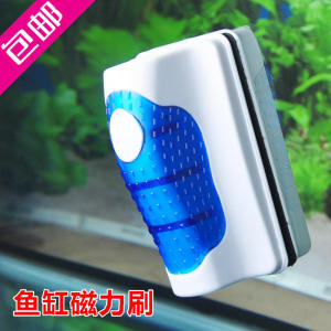 松宝磁力刷磁铁鱼缸刷水族箱玻璃刷超强吸力悬浮设计清洁正品特价