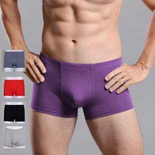 头本命年内裤 男士 吸汗性感U凸四角短裤 夏季 内裤 男莫代尔棉平角裤