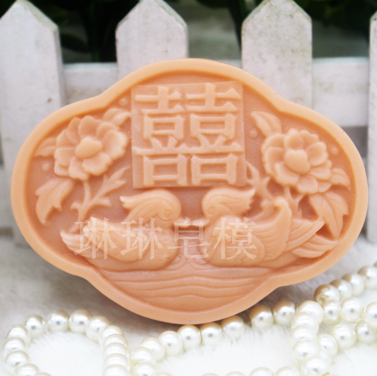 食品级硅胶手工蜡烛鸳鸯皂模