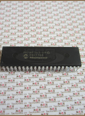 PIC16F747-I/P DIP40封装 工作电压范围4V~5.5V 程序存储容量7KB