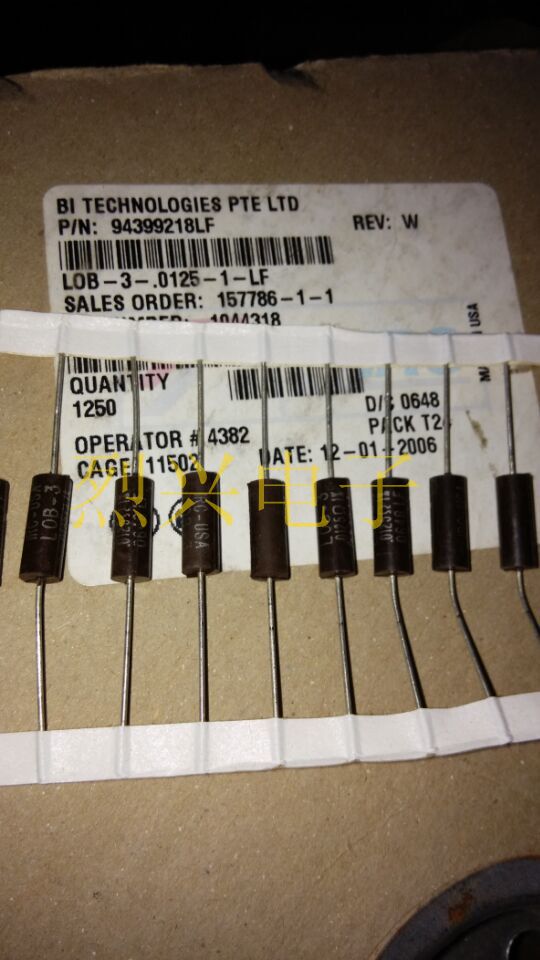 美国产无感电阻 LOB-3-.0125-1 USA 3W 0.0125R  1%